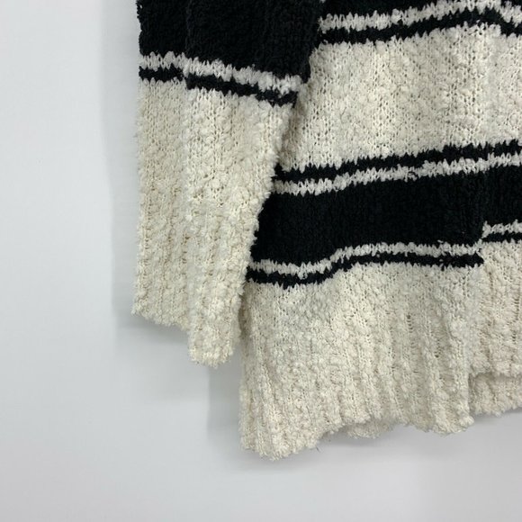 Maurices Sweater Beige Black Stripe Pullover Popcorn Knit - Picture 5 of 11